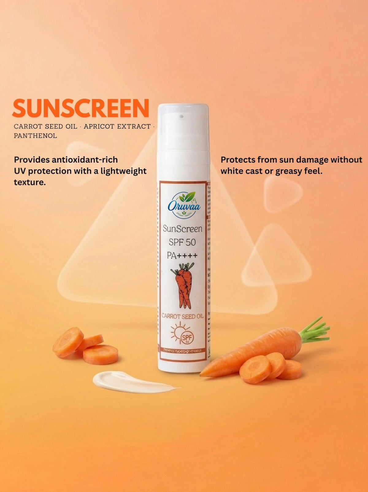 SPF 50 PA++++ Sunscreen with Carrot Seed Oil – 50g