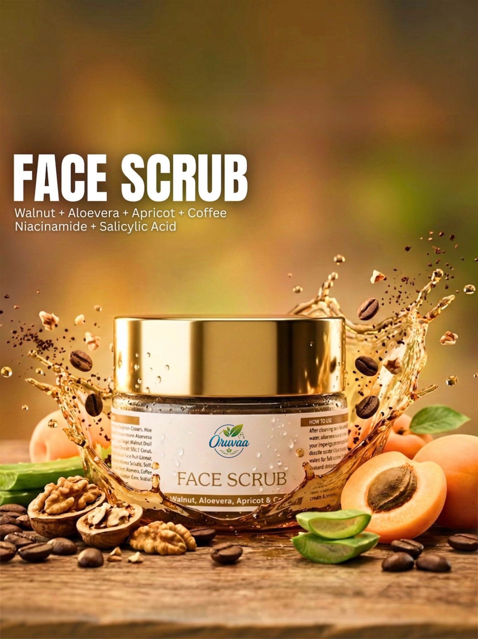 Walnut Face Scrub for Glowing Skin - 100g