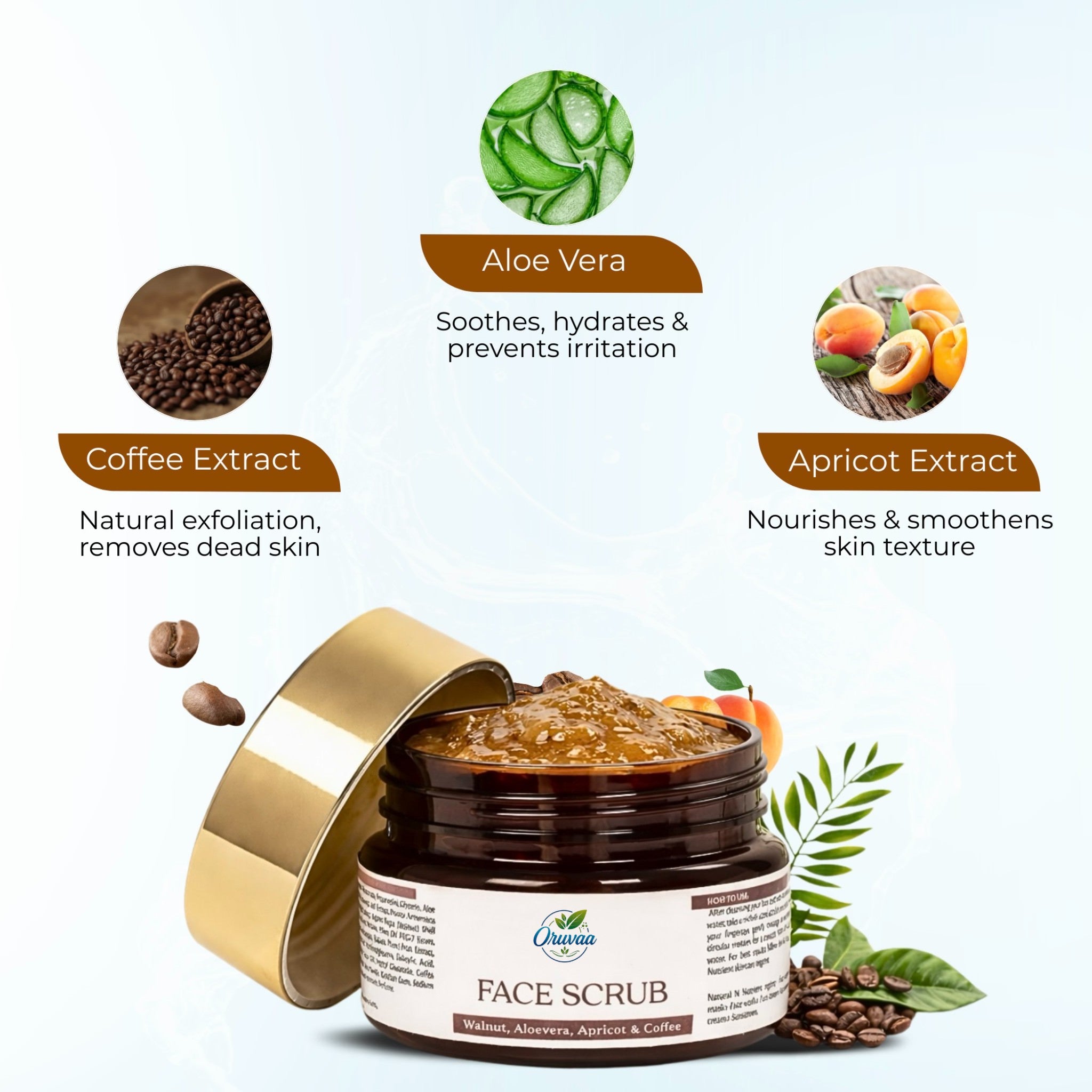 Walnut Face Scrub for Glowing Skin - 100g