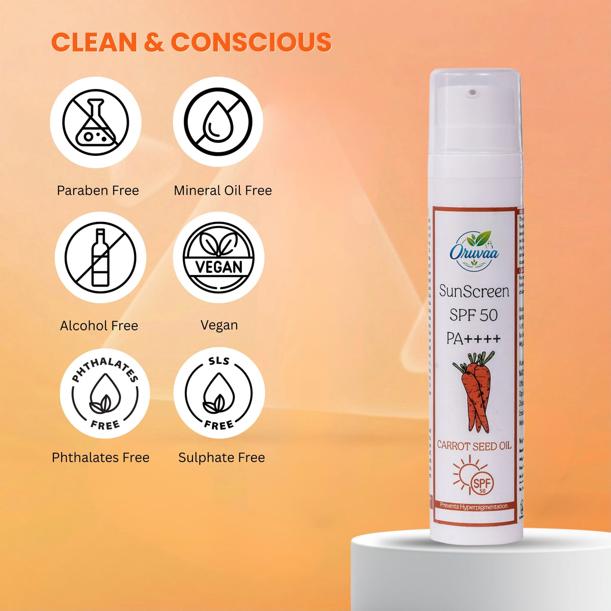 SPF 50 PA++++ Sunscreen with Carrot Seed Oil – 50g