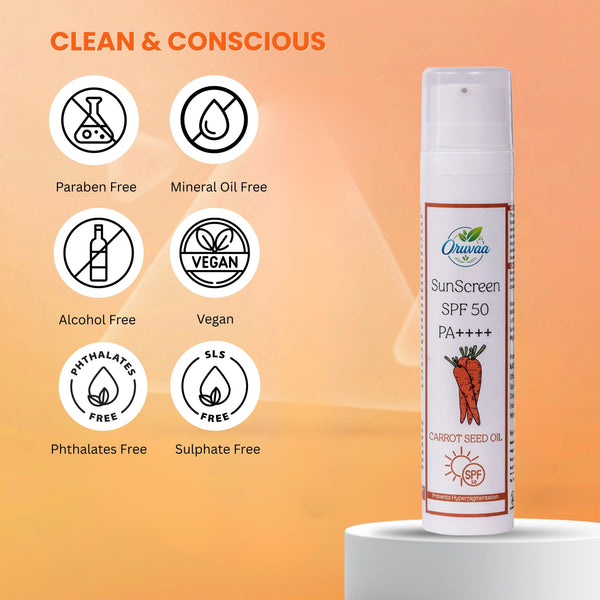 SPF 50 PA++++ Sunscreen with Carrot Seed Oil – 50g