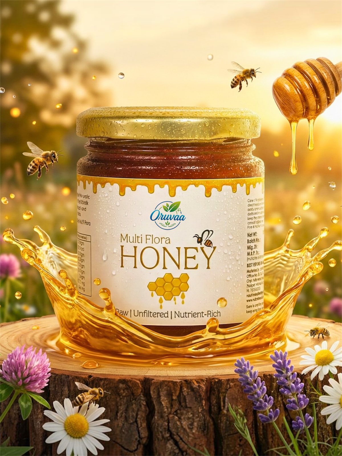 Raw Multiflora Honey – Unfiltered & Nutrient-Rich - 250g