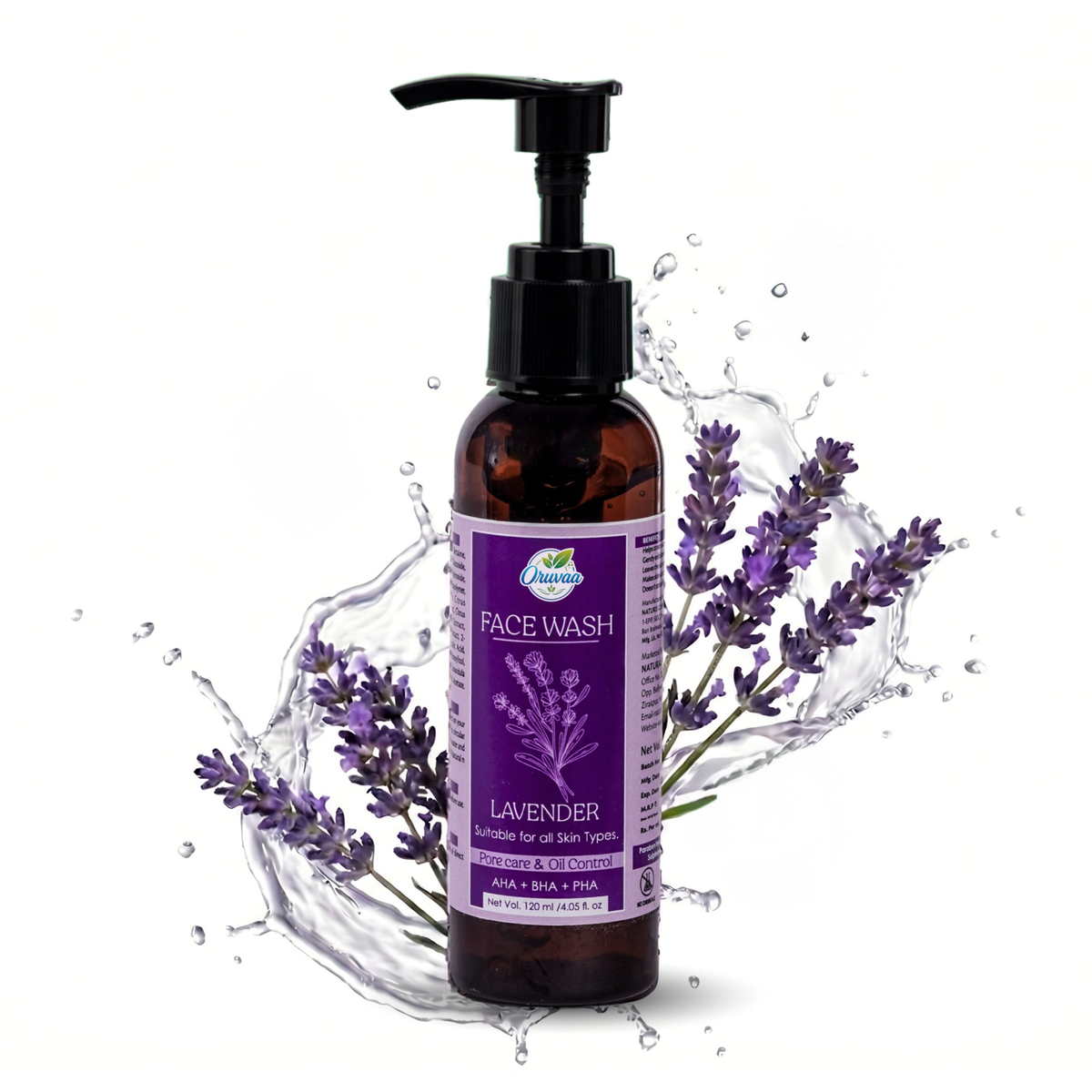 Lavender Face Wash with AHA + BHA + PHA – Deep Cleanse & Acne Control - 120ml Main image